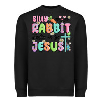 Black silly rabbit easter is for jesus Heavyweight Sweatshirt - MaliasSmallBusiness