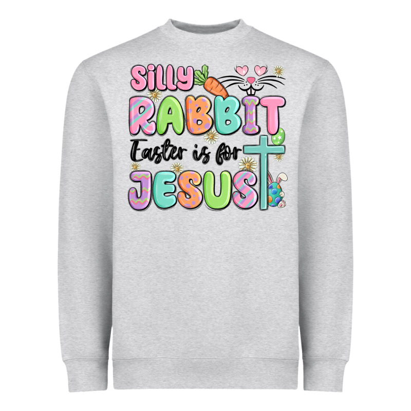 Silly Rabbit Easter Is For Jesus Heavyweight Sweatshirt by MaliasSmallBusiness | Teevron