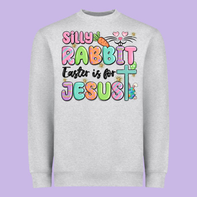 Silly Rabbit Easter Is For Jesus Heavyweight Sweatshirt Designed By Maliassmallbusiness