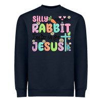 Navy silly rabbit easter is for jesus Heavyweight Sweatshirt - MaliasSmallBusiness