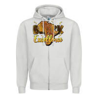 Dove Grey black excellence Zipper Hoodie - Artiststas