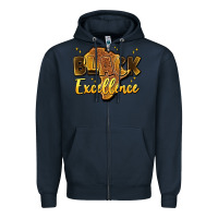 Navy black excellence Zipper Hoodie - Artiststas