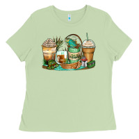 Matcha fishing coffee cups Ladies Tee - Zillion Design Studio