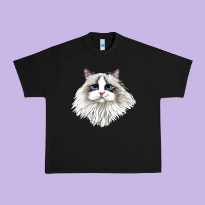 Ragdoll Face Cat Urban Heavy Tee Designed By Lillyallendesigns
