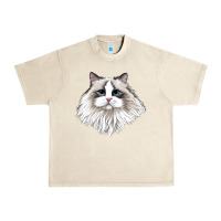 Sandshell Ragdoll Face Cat Urban Heavy Tee - LillyAllenDesigns