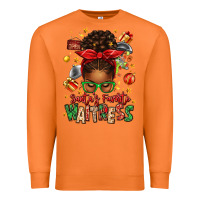 Carrot santa's favorite waitress messy bun Premium Sweatshirt - texasbilliewilder