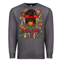 Charcoal Heather santa's favorite waitress messy bun Premium Sweatshirt - texasbilliewilder