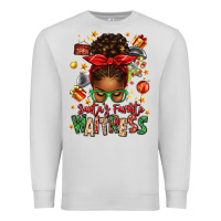 Dove Grey santa's favorite waitress messy bun Premium Sweatshirt - texasbilliewilder