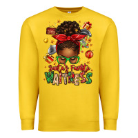 Lemon santa's favorite waitress messy bun Premium Sweatshirt - texasbilliewilder