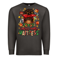 Smoke santa's favorite waitress messy bun Premium Sweatshirt - texasbilliewilder