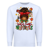 White santa's favorite waitress messy bun Premium Sweatshirt - texasbilliewilder