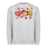 Heather Grey valentines day mexican food Heavyweight Sweatshirt - MaliasSmallBusiness