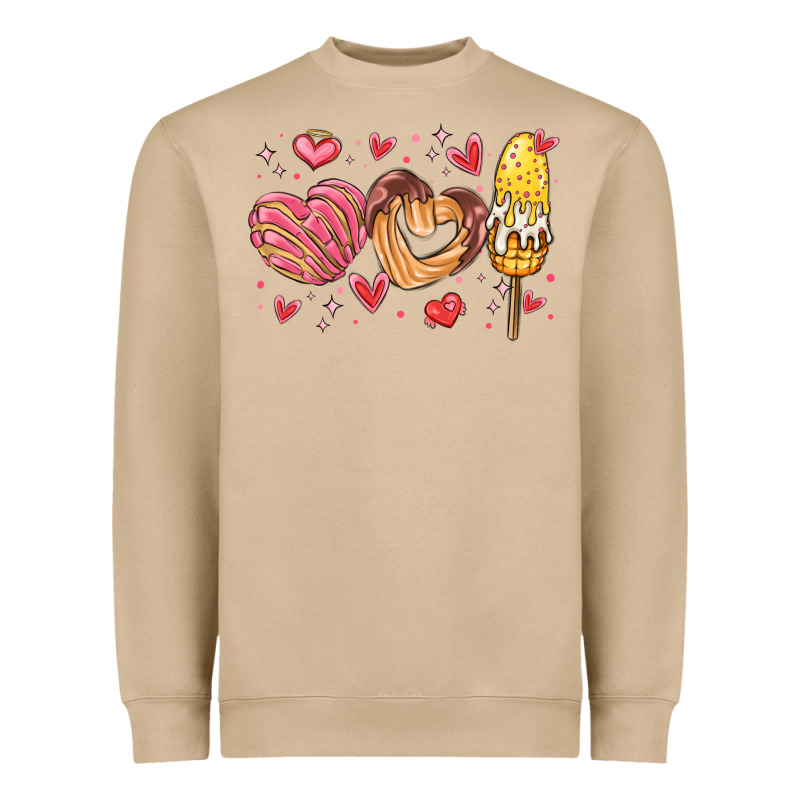 Valentines Day Mexican Food Heavyweight Sweatshirt by MaliasSmallBusiness | Teevron