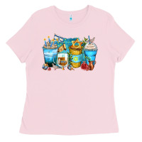 Bubblegum Pink hanukkah coffee cups Ladies Tee - Zillion Design Studio