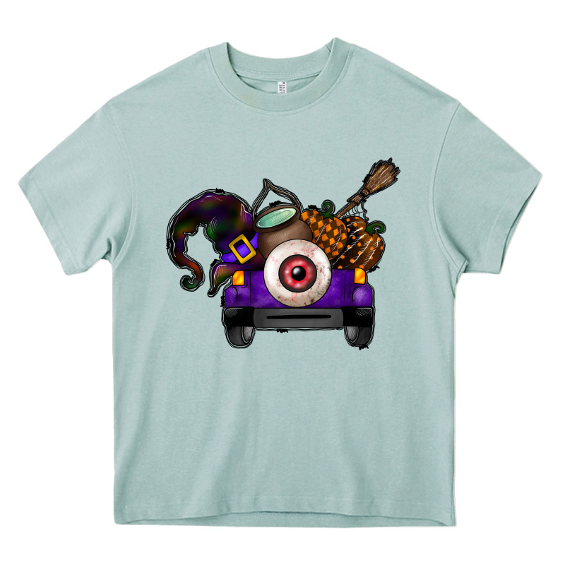 Halloween Truck Heavy Core Tee by CowhideDigitalArt | Teevron