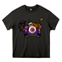 Asphalt Halloween Truck Heavy Core Tee - CowhideDigitalArt