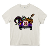 Cream Halloween Truck Heavy Core Tee - CowhideDigitalArt
