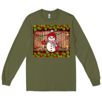 Army Green snowman Christmas Long Sleeve Tee - JahusDesignShop