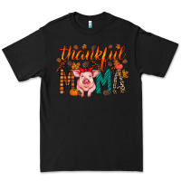 Black thankful mama pig Premium Tee - RacoonDesign