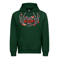 Foreset Green Happy Valentine's Day skeleton hands Urban Hoodie - FaDigitalArtStudio