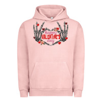 Pigment Salmon Happy Valentine's Day skeleton hands Urban Hoodie - FaDigitalArtStudio