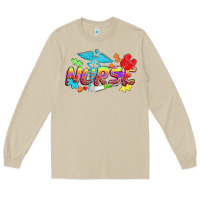 Mushroom Autism Nurse Long Sleeve Tee - NancyCooperArtShop