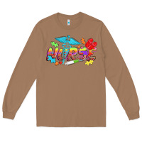 Toasted Coconut Autism Nurse Long Sleeve Tee - NancyCooperArtShop