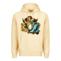 Cow Skull Cowboy Boots Hats Sunflowers Premium Hoodie | Teevron