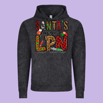 Santa's Favorite Lpn Vintage Hoodie Designed By Jasminsmagicworld