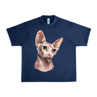 Navy Sphynx Cat Urban Heavy Tee - LillyAllenDesigns