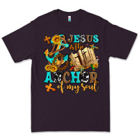 Plum jesus is the anchor of my soul Premium Tee - AdoDesignShop