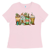 Bubblegum Pink highly caffeinated coffee cups Ladies Tee - Zillion Design Studio