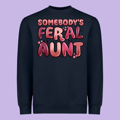Somebodys Feral Aunt Heavyweight Sweatshirt Designed By Maliassmallbusiness