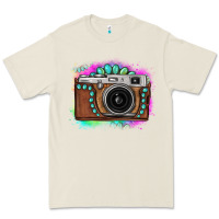 Bone tie dye gemstone vintage camera Premium Tee - FaDigitalArtStudio