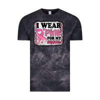 Cloud Black i wear pink for my mom breast cancer awareness Vintage Tee - Jasminsmagicworld