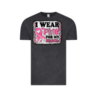 Vintage Black i wear pink for my mom breast cancer awareness Vintage Tee - Jasminsmagicworld