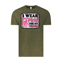 Vintage Olive i wear pink for my mom breast cancer awareness Vintage Tee - Jasminsmagicworld