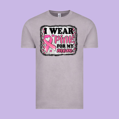 I Wear Pink For My Mom Breast Cancer Awareness Vintage Tee Designed By Jasminsmagicworld