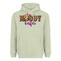 Matcha Moody Heifer with Leopard Heavyweight Hoodie - texasbilliewilder