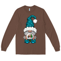 Chestnut winter gnome with snow globe Long Sleeve Tee - NancyCooperArtShop