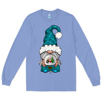 Colony Blue winter gnome with snow globe Long Sleeve Tee - NancyCooperArtShop