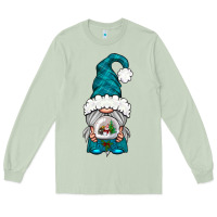 Matcha winter gnome with snow globe Long Sleeve Tee - NancyCooperArtShop
