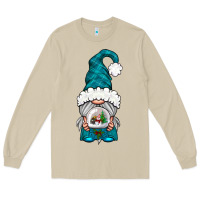 Mushroom winter gnome with snow globe Long Sleeve Tee - NancyCooperArtShop