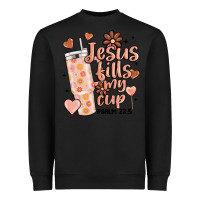 Black valentine jesus fills my cup Heavyweight Sweatshirt - MaliasSmallBusiness