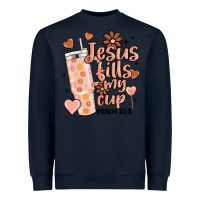 Navy valentine jesus fills my cup Heavyweight Sweatshirt - MaliasSmallBusiness