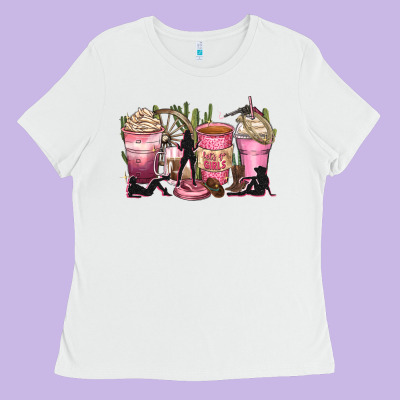 Let's Go Girls Coffee Cups Ladies Tee Designed By Zillion Design Studio