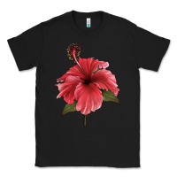 Black Puerto Rican Hibiscus Flower Illustrations Classic Tee - LillyAllenDesigns
