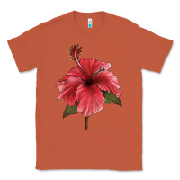 Copper Puerto Rican Hibiscus Flower Illustrations Classic Tee - LillyAllenDesigns