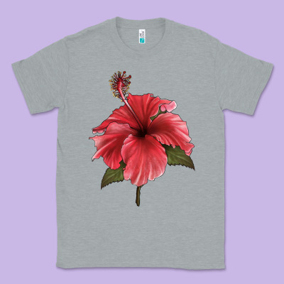 Puerto Rican Hibiscus Flower Illustrations Classic Tee Designed By Lillyallendesigns