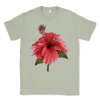 Matcha Puerto Rican Hibiscus Flower Illustrations Classic Tee - LillyAllenDesigns